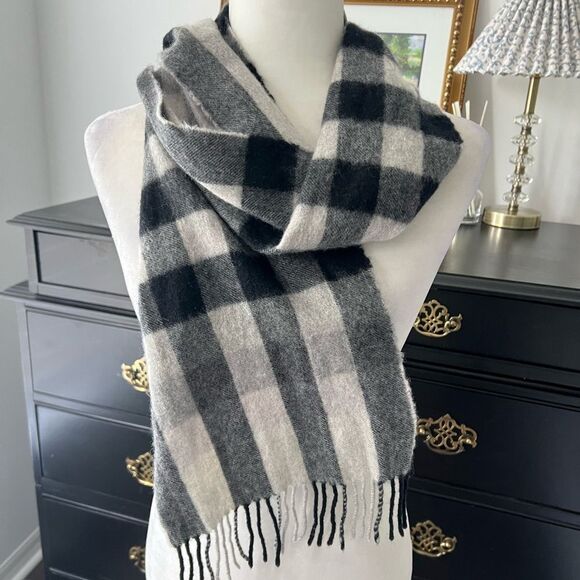 Edinburgh plaid scarf 100% cashmere - Picture 1 of 2